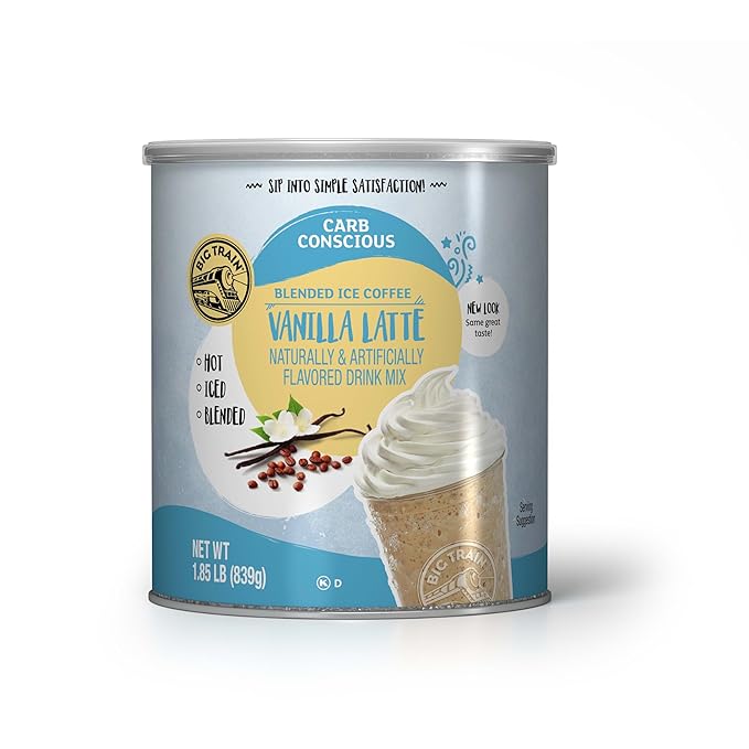 Big Train Low Carb Vanilla Latte Blended Ice Coffee, 1.85 Pound (Pack of 1)