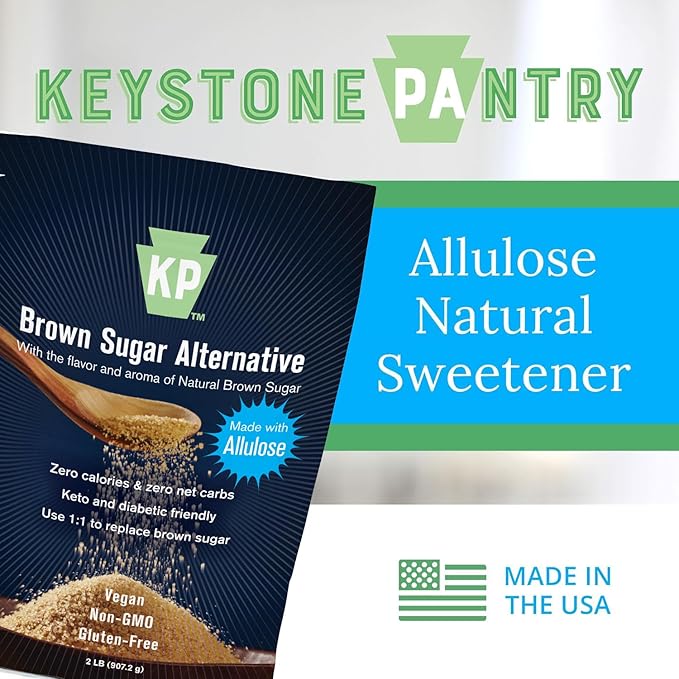 Brown allulose alternative sweetener, 2lb bag (Packaging May Vary)
