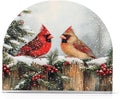 Winter Red Birds Napkin Holder for Table Paper Cocktail Napkin Holders for Kitchen Dinning Acrylic Dinner Napkin Dispenser for Dinner Home Decor Bar 2 Pack