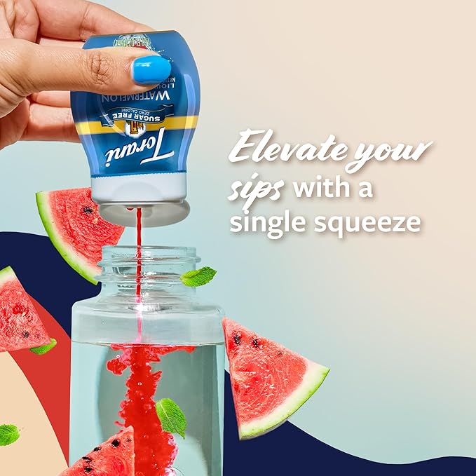 Torani Sugar Free Watermelon Liquid Drink Enhancer, Water Flavoring 4-Pack, 1.62 Oz Ea