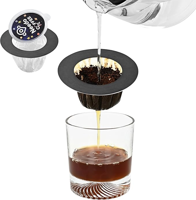 UFO Coffee Filter Paper Bag, Hanging Ear Drip Coffee Bag Single Serve Disposable Drip Coffee Filter Bag Perfect for House, Travel, Office Daily (30)