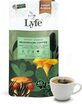 LYFE Organic Instant Mushroom Coffee, 40 Servings – Lion’s Mane, Chaga, Cordyceps & Turkey Tail | USA Grown Adaptogenic Blend for Energy, Focus & Wellness - Natural Superfood Coffee for Daily Vitality