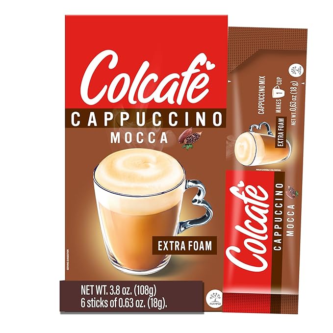 Colcafe Instant Mocca Cappuccino, 6 sticks per pack, Pack of 2