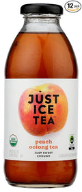 Eat The Change Just Ice Tea Organic Peach Oolong Tea, Kosher, 16 Fluid Ounces (Pack Of 12)