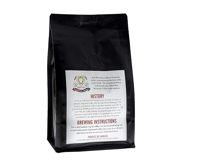 Scotty D's Jamaican Coffee "Espresso Lion" Blend-Jamaican Blue Mountain (French Roast)(Dark Roast) 8 oz.