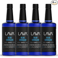 (4-Pack) LAVA Premium Blue Curacao Syrup, 33.8oz (1-Liter), Made with 100% Sugar, Orange Extract, No Artificial Sweeteners or Flavors