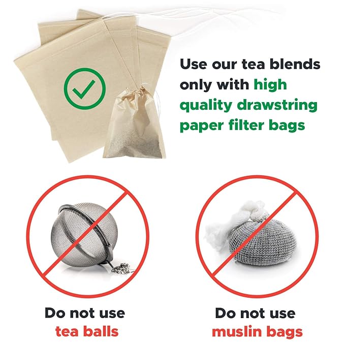 Kombucha.com Certified Organic Loose Leaf Tea - Kombucha Brewing Blends (Black Tea Blend, 1 Pound + 100 XL FILTER BAGS)