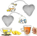 Cute Dog Pendant Tea Infuser, 2pcs loose tea strainer, tea ball infuser, Heart shaped stainless steel tea ball Make tea drinking fun(Reading + Mop Puppy)