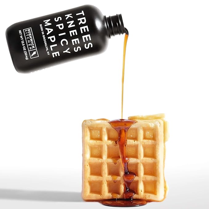 Trees Knees Spicy Maple Syrup, Grade-A Organic Maple Syrup with a Fiery Kick from Habanero Peppers, Vegan, Gluten Free & Made in the USA, Pure & All Natural, 11.5oz