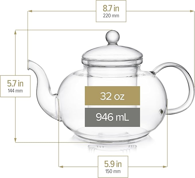 Teabloom Replacement Loose Tea Glass Infuser for Teabloom Blossoms Glass Teapot - Spare Part