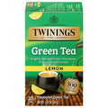 Twinings Green Tea with Lemon Individually Wrapped Bags, 20 Count (Pack of 1), Zesty Citrus Aroma & Flavour, Caffeinated, Enjoy Hot or Iced, 20 Teabags