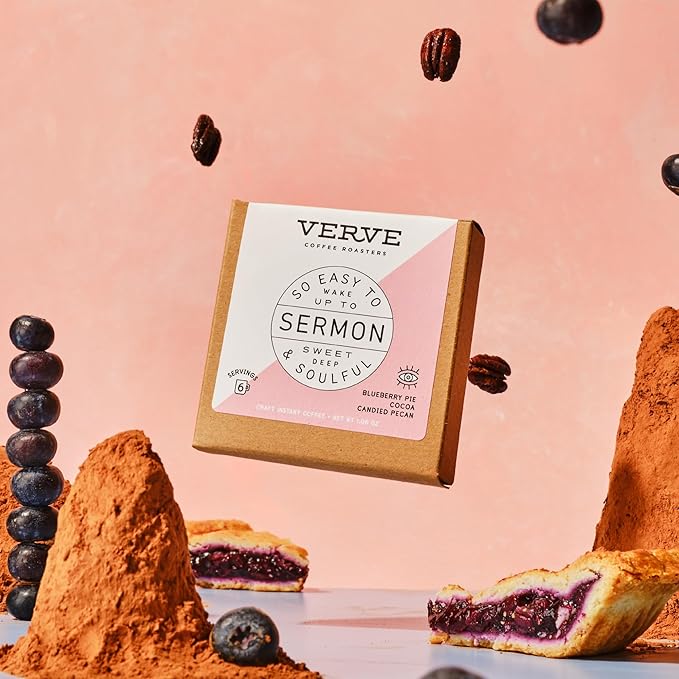 Verve Coffee Roasters Craft Instant Coffee Sermon Blend | Medium Roast, Ground, Hand-Roasted | Enjoy Hot or Cold | Up to 6 Servings