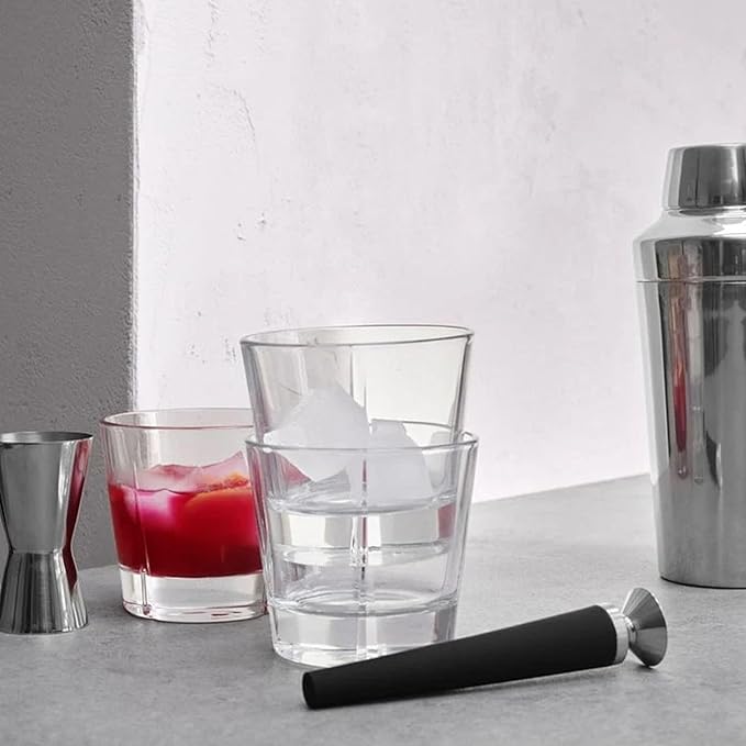 Rosendahl Grand Cru Glass Tumblers (Set of 4) - 9.1 Fl. Oz. - Lead-Free, Dishwasher Safe, Elegant Clear Glass Drinkware for Water, Juice, Coffee, and Wine - Modern, Durable (Clear)