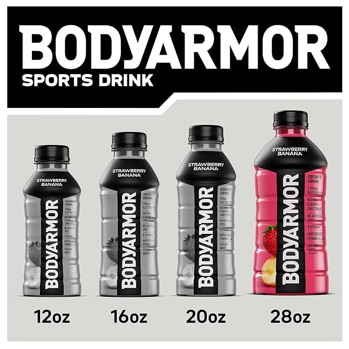 BODYARMOR Sports Drink, Cherry Lime, Electrolyte Drink Hydration, 28 Fl Oz Bottles (15 Pack), Flavored Coconut Water with B Vitamins & Antioxidants