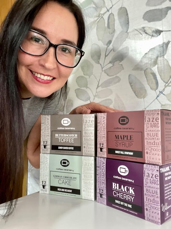 German Chocolate Cake Decaf Coffee Pods by Coffee Beanery| 12ct Flavored Decaf Medium Roast Coffee Pods | 100% Specialty Arabica Gourmet Coffee