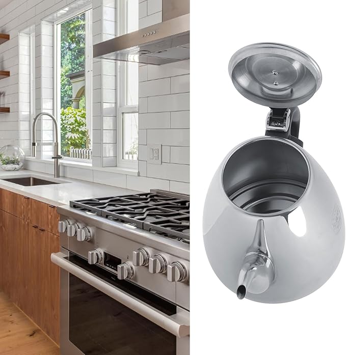 1.2l 1.5L Stovetop Teapot Stainless Steel Stove top Teapot Tea Coffee Pot Kettle Heat Resistant Handle(1.2L)