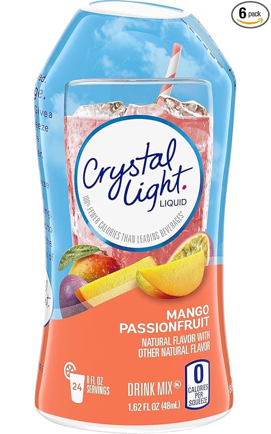 Crystal Light Liquid Drink Mix Mango Passionfruit Flavor 1.62 Oz (Pack of 6)