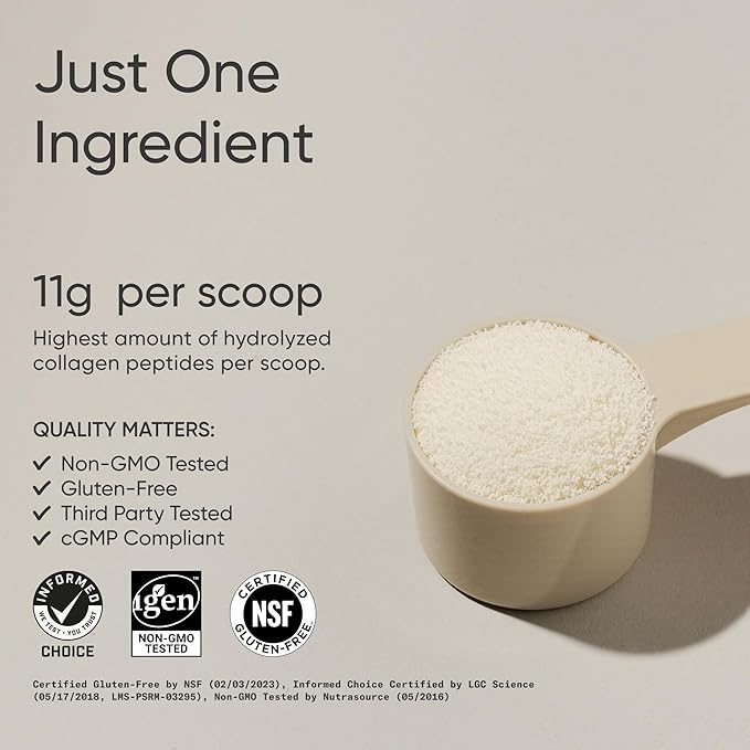 Sports Research Collagen Peptides - Hydrolyzed Type 1 & 3 Collagen Powder Protein Supplement for Healthy Skin, Nails, & Joints - Easy Mixing Vital Nutrients & Proteins, Collagen for Women & Men