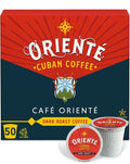 Oriente Dark Roast Coffee Pods, 50 ct, Cuban Inspired Coffee in Recyclable Single Serve Pods - 100% Arabica Coffee, Compatible with Keurig K Cups Maker