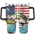 Fishing Gifts For Men 40oz Fishing Travel Tumbler for Fishings Lover Fathers Day Fishings Gift For Dad Grandpa Husband as Christmas Birthday Presents Lover Cup With Handle