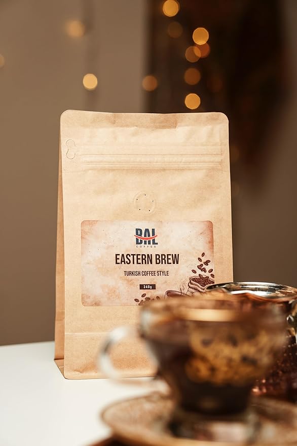 BAL Coffee Alternative Eastern Brew - 12 oz /340 g | Caffeine-Free & Vegan-Friendly | Substitute Brews & Tastes like Original Coffee | Smooth Grind Crafted from Date Seeds | Rich & Smooth flavor