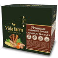 VIDA FARM 100 Turmeric Ginger Cinnamon Tea Bags, Golden Spice Special Blend, 100% Pure and Natural Dried Turmeric Ginger Cinnamon Mix, Non-GMO, No Sugar, No Caffeine, Gluten-Free, Vegan