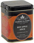 Harney & Sons Hot Apple Spice Tea, Loose leaf, Flavored Black tea, 4 oz tin