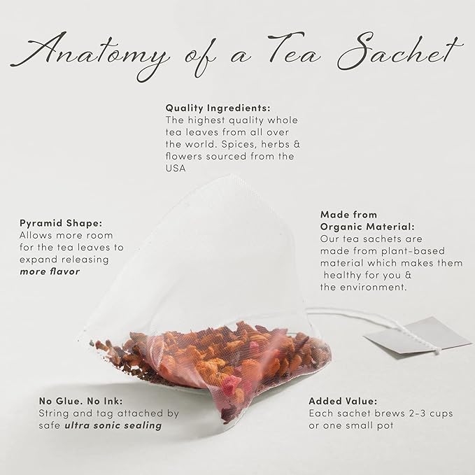 Elderberry Green Tea by La Tea Dah, Elderberry Tea Made with Organic Green Tea Leaves, Mango, Kiwi, and Passionfruit, Lightly Caffeinated Fruit Tea, Floral Tea Gift Collection (12 Sachets)