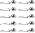 ROYHOO10PCS Stainless Steel Tea Filters Loose Leaf Tea Infuser Strainers Reusable Interval Diffuser Heart-shaped Tea Partition Spoon