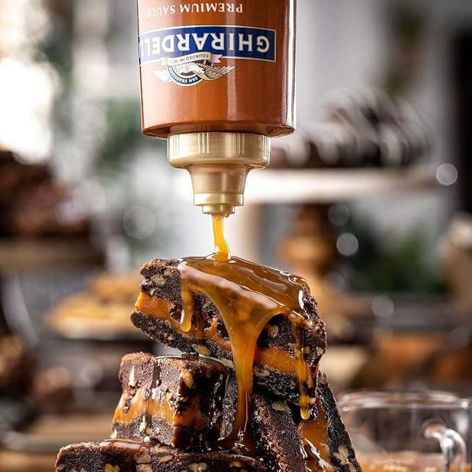 Ghirardelli Flavored Sauce Variety Pack | 16 oz Bottles (Pack of 3) | Chocolate, Caramel, and Sea Salt Caramel Dessert Toppings for Coffee, Ice Cream, and Baking Recipes