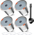 Reusable k Cups for keurig 2.0 1.0,Universal stainless steel Refillable k Cups Filter Use for Keurig all most of coffee Makers brewers(4pack)…