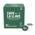 Cafe La Llave 55 Count Dark Roast Coffee Pods, Espresso Style, Compatible with Keurig Brewers, Single Serve Rich Bold Flavor