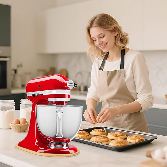 Mixer Slider Compatible with 4.5-5 QT Kitchen Aid Stand Mixers, Kitchen Countertop Storage Mover Sliding Caddy Mixer Slider Mat for Kitchen Aid Stand Mixer Accessories Attachment with Footwell