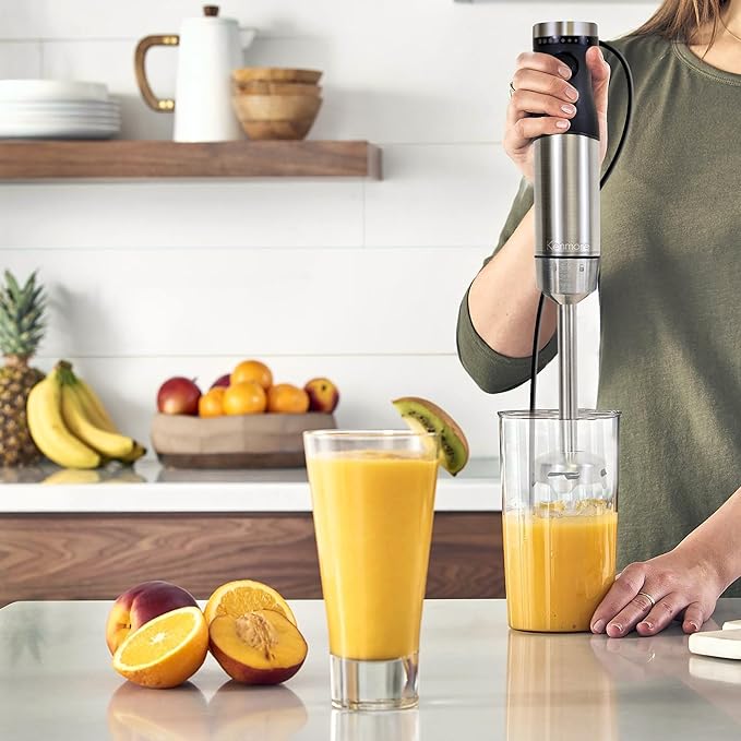 Kenmore Immersion Blender - Handheld Stick Mixer, Electric Hand Blender with Stainless Steel Shaft, Whisk, Variable Speed for Smoothies, Milkshakes, Baby Food, Puree, Batidora de Inmersión