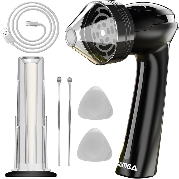Mamba Grinders Electric Spice & Herb Grinder for the Kitchen. Easy to Use USB Rechargeable Grinder, 2g Black