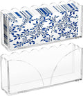Acrylic Guest Towel Holder Scalloped Tray Set of 2 for Bathroom Clear Waterproof Disposable Paper Hand Towel Napkin Holder Stand with Non-Slip Pads for Table Home Kitchen Vanity Counter Hotel