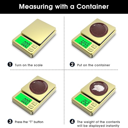 Mik-Nana Digital Pocket Scale, 500g x 0.01g High Precision Gram Scale, Portable ewelry Scale with Protective Cover, Backlit LCD, 7 Units Tare, for Food, Kitchen, Coffee, Battery Included