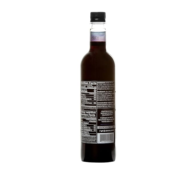 DaVinci Gourmet Sugar-Free Blueberry Syrup, 25.4 Fluid Ounces (Pack of 4)