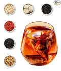 MSFOOT 6-IN-1 Ginseng Herbal Treasures Tea Bags Kidney Tea- with Goji Berry, Maca, Jujube & Mulberry & Huangjing - Energy & Vitality Support - 25 Count Resealable Bag, No Sugar, No Artificial Flavors Chinese Herbal Ginseng Blend Tea (Caffeine-Free)