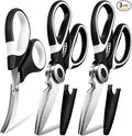 Kitchen Scissors All Purpose 3 Pack - Heavy Duty Stainless Steel Cooking Shears for Cutting Meat, Food, Fish, Poultry Multipurpose Sharp Sissors for Dishwasher Safe