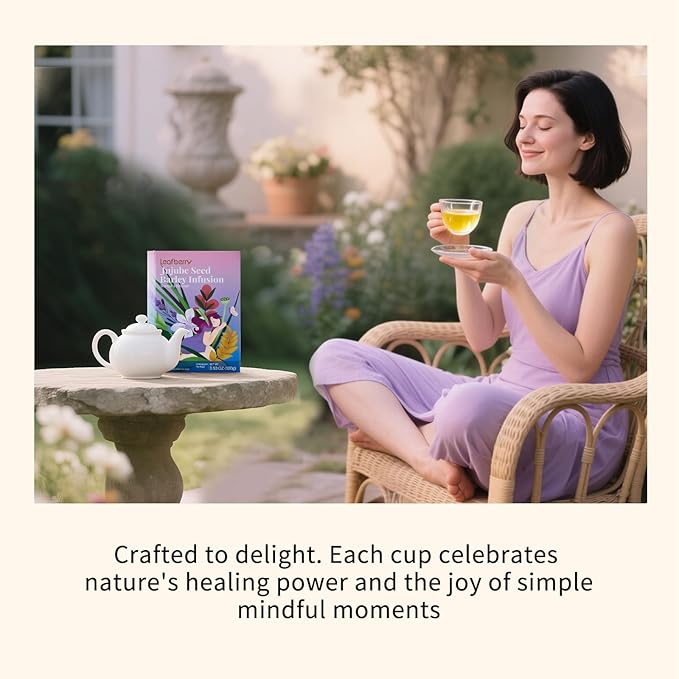 Leafberry Herbal Tea Sampler (Sleep Tea) - 10 Caffeine-Free Decaf Pyramid Bags | Relaxing Bedtime Gift Set for Women & Men | Promote Sleep and Calm the Mind