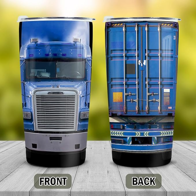 winorax Truck Driver Gifts Trucker Tumbler Stainless Steel Tumblers Coffee Travel Mug 20oz Birthday Christmas Fathers Day Trucks Gifts For Truckers Dad Husband Men Drivers
