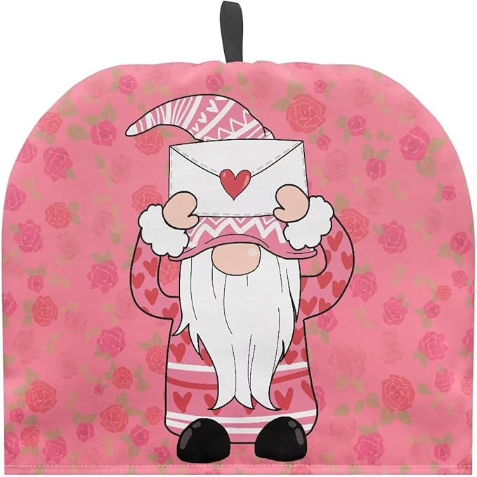 Pink Tea Kettle Dust Cover Gnomes Tea Pot Cover Keep Warm Teapot Dust Protector Small Teapot Insulation Cover