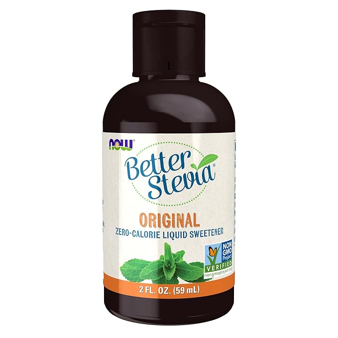 NOW Foods BetterStevia Original Zero-Calorie Liquid Sweetener, Keto Friendly, Suitable for Diabetics, No Erythritol, 2-Ounce