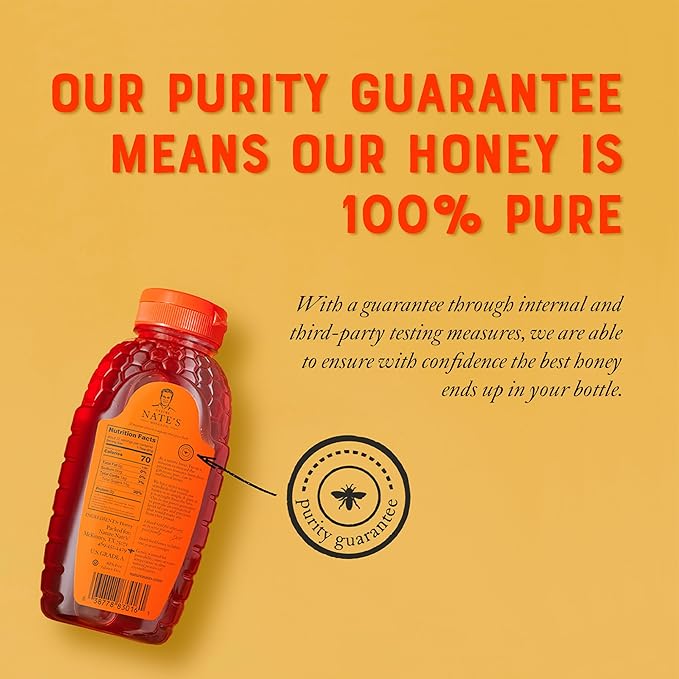 Nate’s Honey Bundle, 2 Honey Products, Hot Honey + Raw & Unfiltered Honey, 16oz x 2