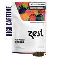 Zest Energy Green Tea - Superberry Samba Loose Leaf - High Caffeine Strawberry & Passion Fruit - Caffeinated Coffee Altnernative with Antioxidants - Natural, Non-GMO & Keto - 50 Servings - 135mg Caf