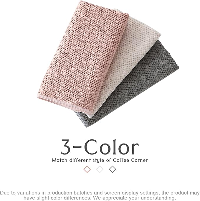 12Pack Barista Towels, Barista Microfiber Cloths, Coffee Cleaning Accessories for Espresso Machine, Steam Wand, Countertop,12”x12”