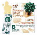 Copper Cow Coffee Sweetened Condensed Milk Coffee Creamer Singles (8 pack) | Vietnamese Inspired Coffee Creamer, All Natural Creamer Packets for Pour Overs & Lattes | No Refrigeration Needed