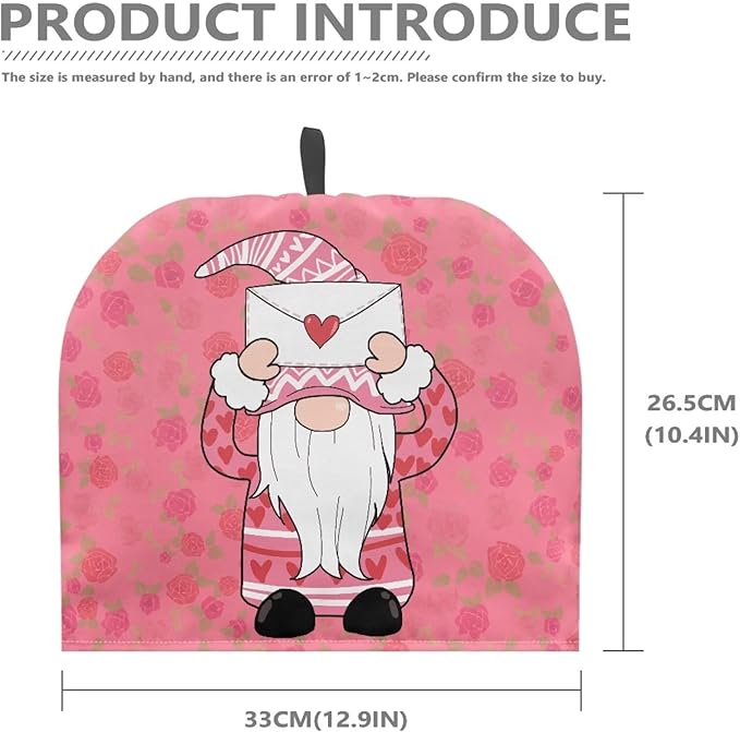 Pink Tea Kettle Dust Cover Gnomes Tea Pot Cover Keep Warm Teapot Dust Protector Small Teapot Insulation Cover