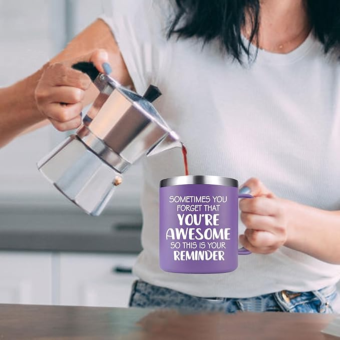 Christmas Gifts for Women - Sometimes You Forget You Are Awesome Mug - Inspirational Birthday Presents for Women Sister Mom Daughter, Teacher Gifts